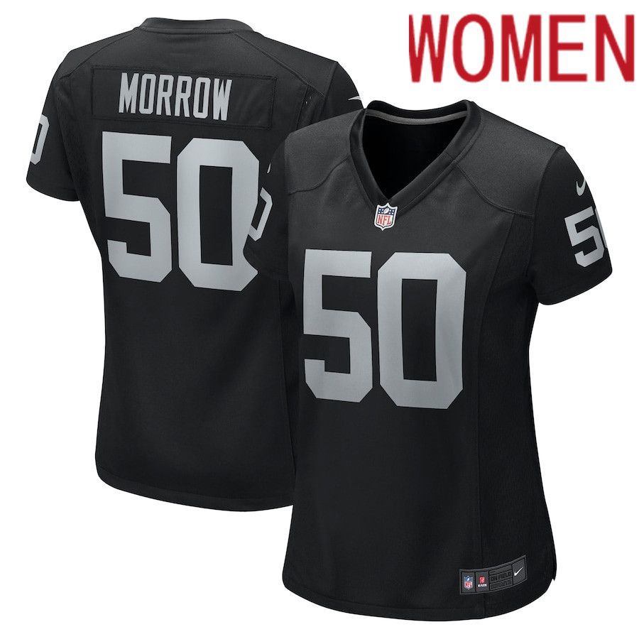 Women Oakland Raiders #50 Nicholas Morrow Nike Black Game NFL Jersey